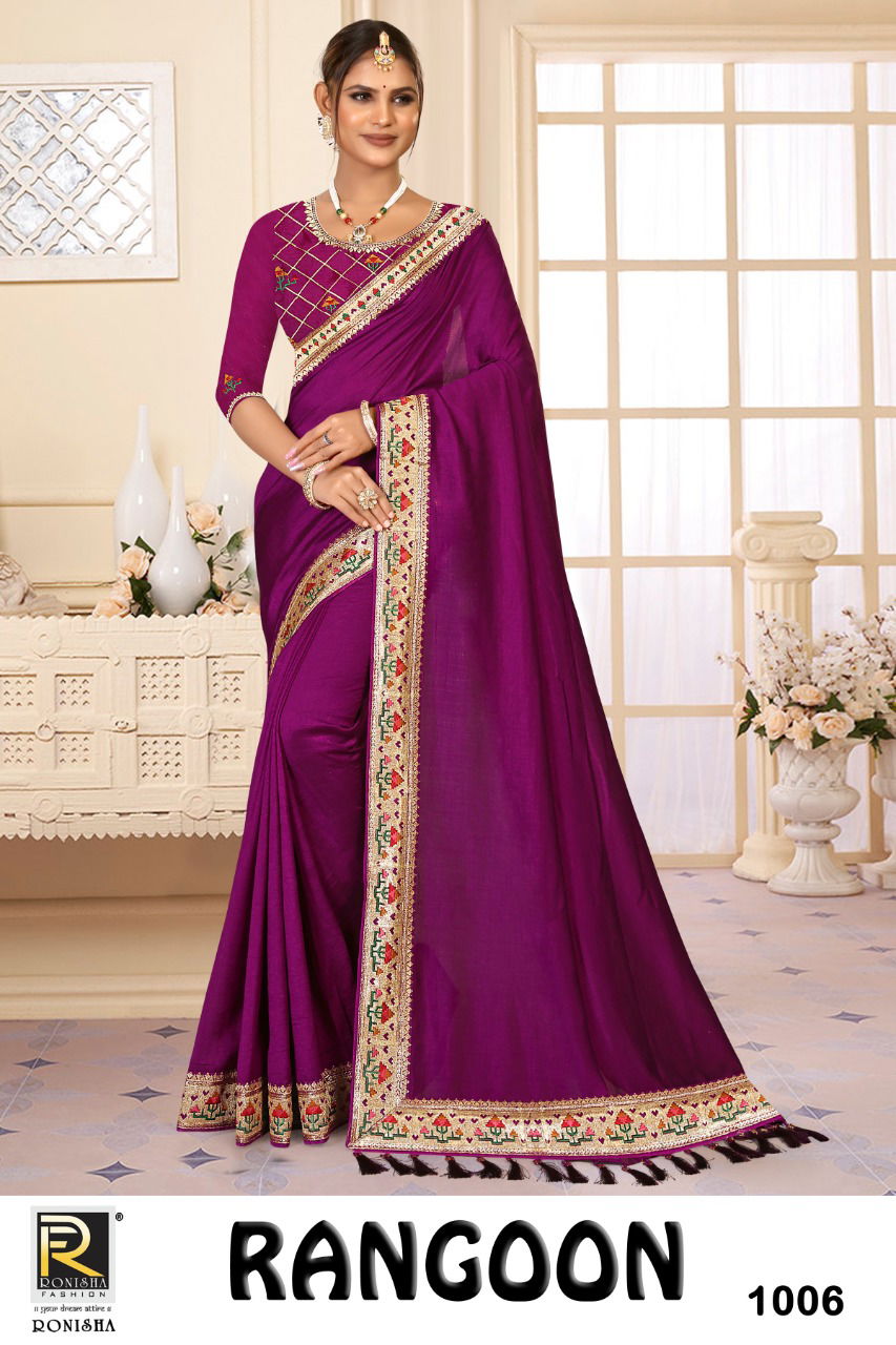 Ronisha Rangoon Exclusive Wear Latest Wholesale Saree Collection